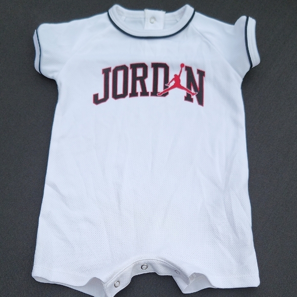 Jordan White Baby Romper - Picture 1 of 3